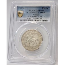 AUSTRALIA 1934/5 . FLORIN . PCGS GENUINE